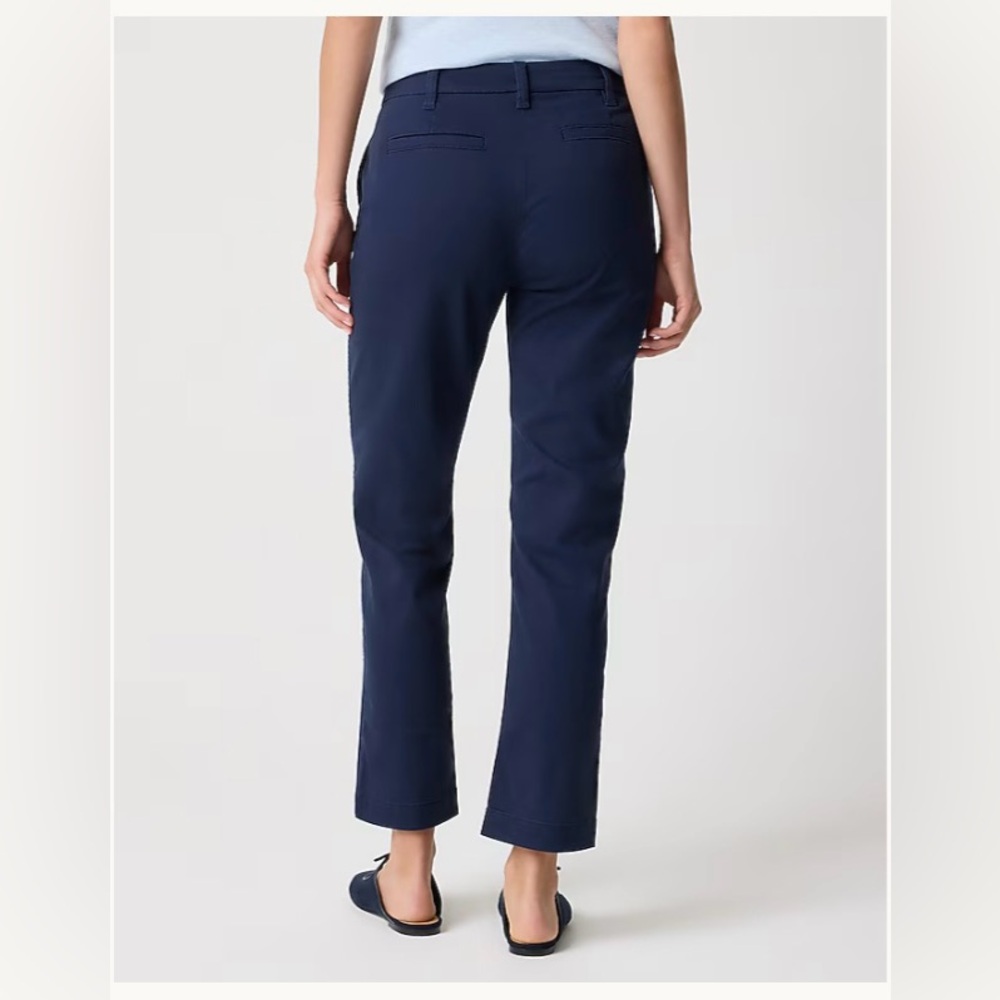 J Crew High-rise girlfriend chino pant - navy - size 12 - Picture 3 of 8